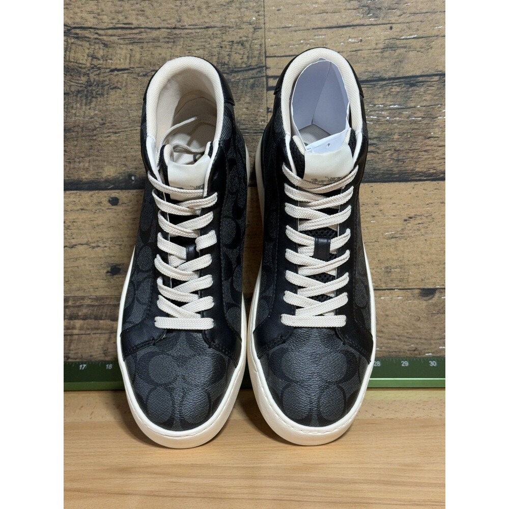 🔥NEW-Coach Clip High Top Men’s Sneaker Charcoal/ Black G5385 Size 8D /9.5 WMN - Picture 8 of 10